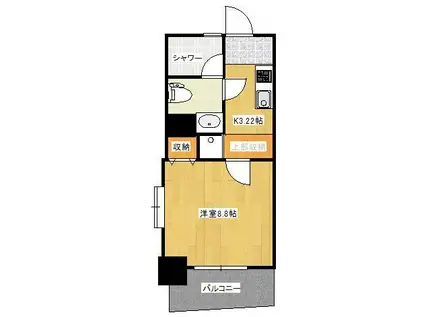 モトサウンドビル(1K/5階)の間取り写真