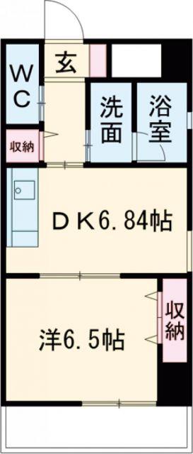 イ・メゾン麹屋(1DK/2階)の間取り写真