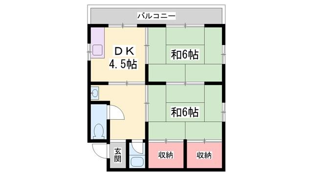コーポ井上(2DK/3階)の間取り写真