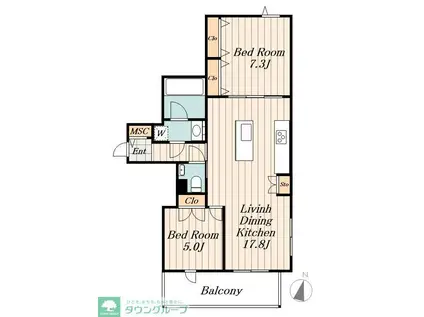 LS PLUS 豊玉南(2LDK/3階)の間取り写真