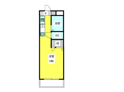 ミラージュセブン(1K/2階)の間取り写真