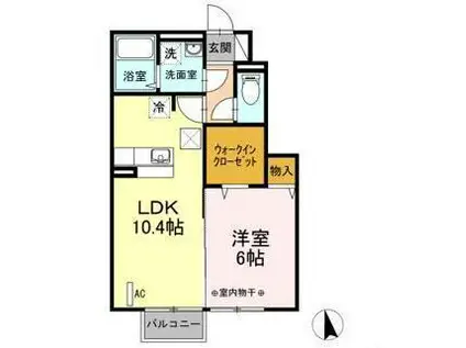 REGULUSII(1LDK/1階)の間取り写真