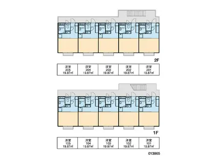 レオパレスALBA(1K/1階)の間取り写真
