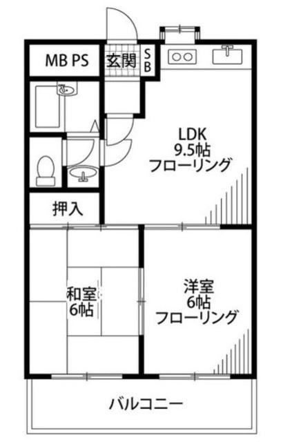 クリーンピア(2LDK/1階)の間取り写真