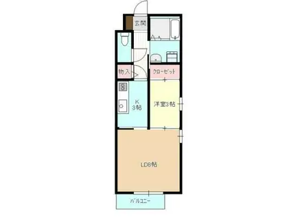 TSソレジオ(1LDK/1階)の間取り写真