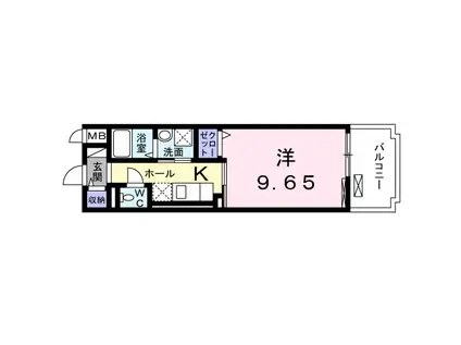 地下鉄四つ橋線 北加賀屋駅 徒歩8分 3階建 築14年(1K/2階)の間取り写真