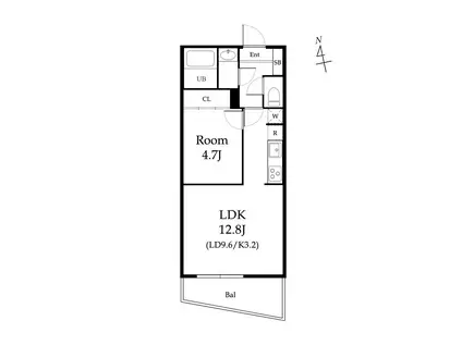 マホロハイム(1LDK/2階)の間取り写真