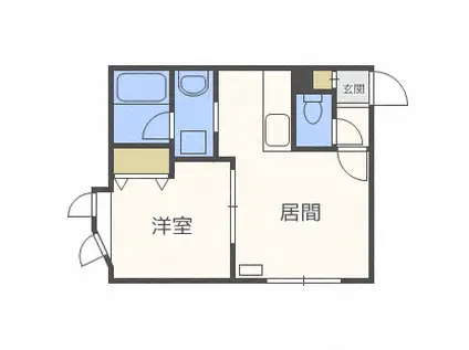 LEE SQUARE栄通(1LDK/3階)の間取り写真