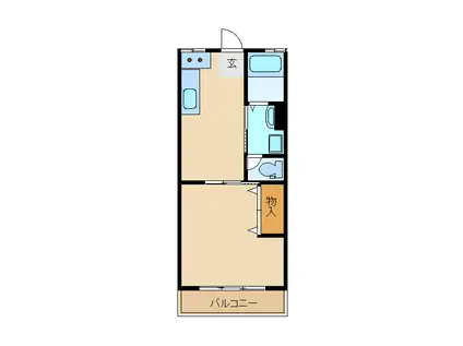 目白台コーポ(1K/2階)の間取り写真