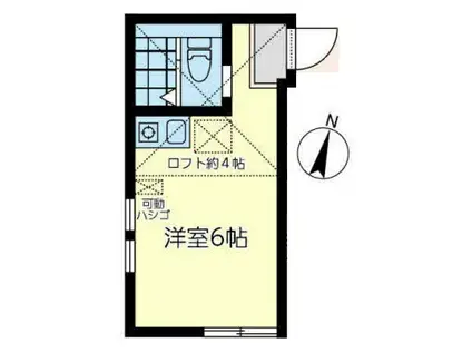 大島上町パウハナ(ワンルーム/2階)の間取り写真