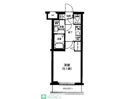 アイル プレミアム向島(1K/3階)の間取り写真