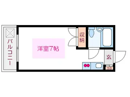 パークサイド関口(ワンルーム/5階)の間取り写真