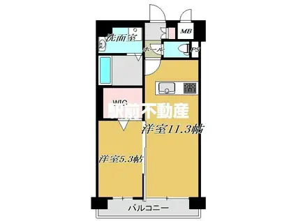 アクアチェントロ(1LDK/4階)の間取り写真