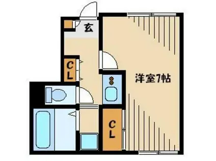 レオネクストホッチポッチ(1K/2階)の間取り写真