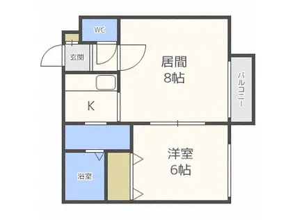 エクセレント本郷(1LDK/1階)の間取り写真