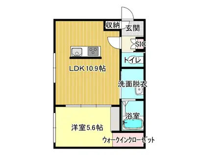 マレッセパッソ(1LDK/1階)の間取り写真