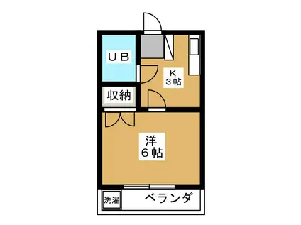 アネックス(1K/2階)の間取り写真