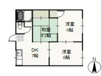 コーポコンフォート(3DK/1階)の間取り写真