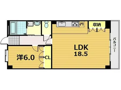 ラベンダー90(1LDK/1階)の間取り写真