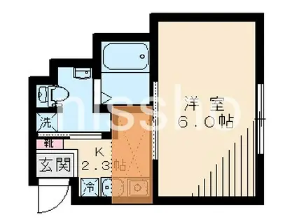 LOTUSひばりヶ丘(1K/3階)の間取り写真