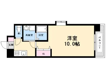 LIVE NE ST(1K/4階)の間取り写真