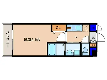 ベラジオ京都駅東(1K/5階)の間取り写真