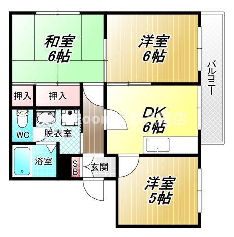 ガーデンハイツ(3DK/1階)の間取り写真