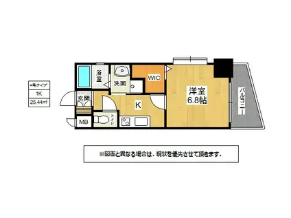 アクシオ片野(1K/2階)の間取り写真