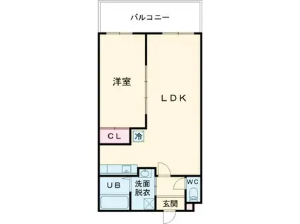 SGB浜町(1LDK/6階)の間取り写真