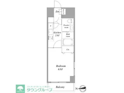 シュールフローレ(1K/4階)の間取り写真