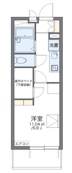 レオパレストライズ(1K/1階)の間取り写真