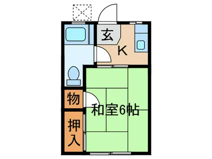 MYハウス(1K/1階)の間取り写真