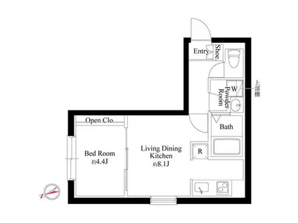 CASA PIAZZA 西日暮里(1LDK/2階)の間取り写真