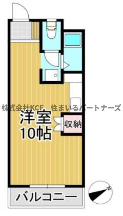 グレースマンション櫛原(ワンルーム/3階)の間取り写真
