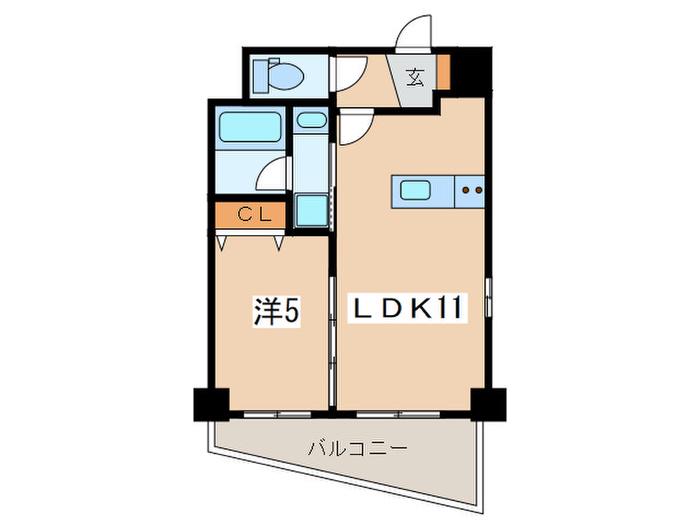 ヨコハマ ベイ ダイアモンド ストリーム(1LDK/2階)の間取り写真