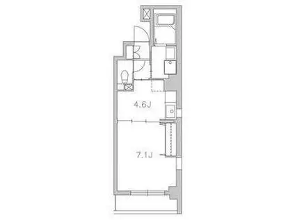 メゾンド・ヴェール(1DK/3階)の間取り写真