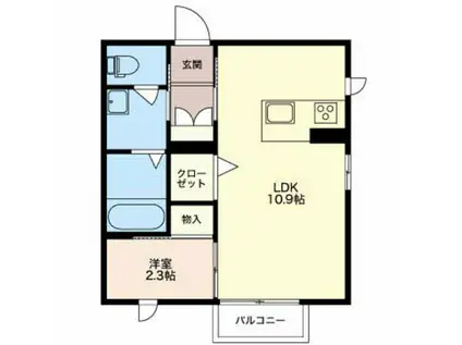 シャルムII(1LDK/2階)の間取り写真