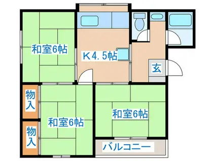 コーポ庄司(3K/2階)の間取り写真