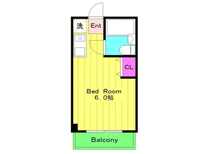 ミツモリBLDG(ワンルーム/4階)の間取り写真