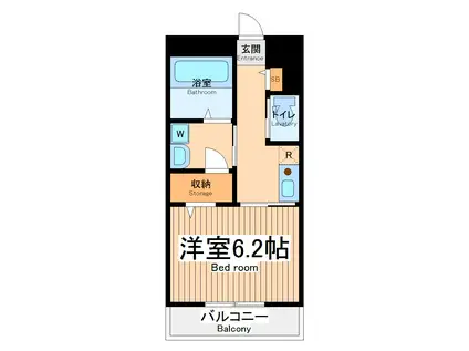 コーツSⅡ(1K/3階)の間取り写真