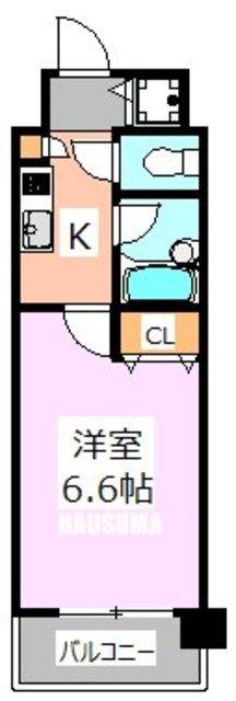パレステュディオ文京千石パークサイド(1K/5階)の間取り写真