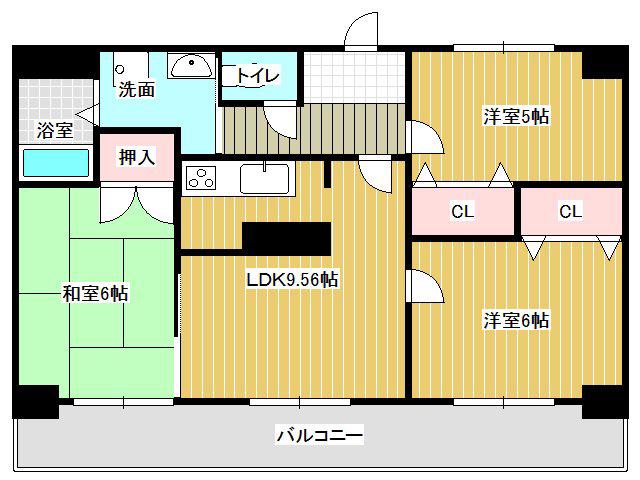 プレステージ明石大久保IV(3LDK/7階)の間取り写真