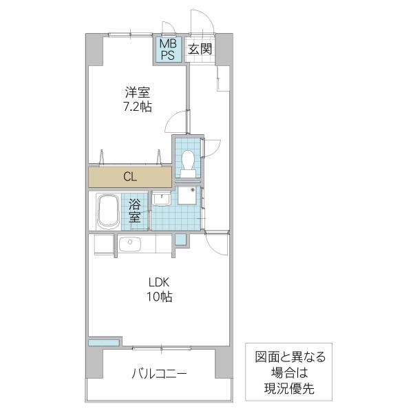 アーデントハウス元吉田(1LDK/1階)の間取り写真