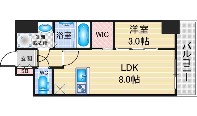 メイクスアート浄心(1LDK/5階)の間取り写真