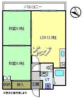 シザーズマンション(2LDK/4階)の間取り写真