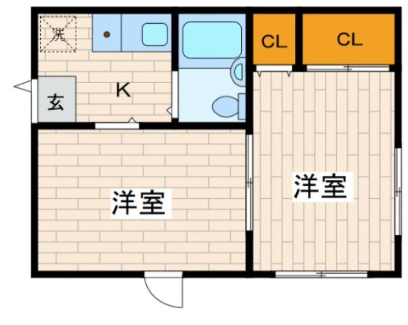 久我山ハイツ(2K/2階)の間取り写真