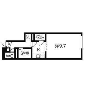 ジュネス(ワンルーム/1階)の間取り写真
