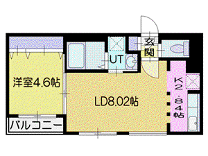 ファーネストひばりヶ丘(1LDK/5階)の間取り写真
