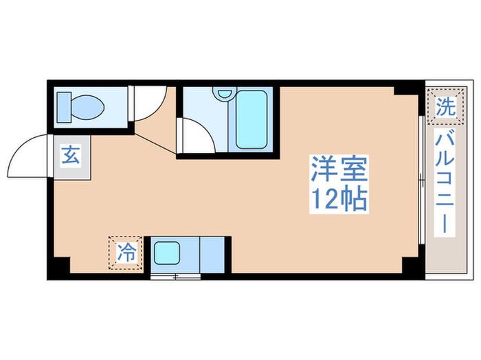 第2富士マンション(ワンルーム/3階)の間取り写真