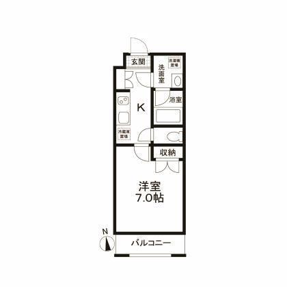 HERMITAGE WASEDA MACHI(1K/5階)の間取り写真